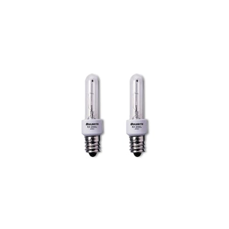 Pack Of 2 20 Watt Dimmable Frost T3 Candelabra E12 Krypton/Xenon Bulb, 2700K, 2PK